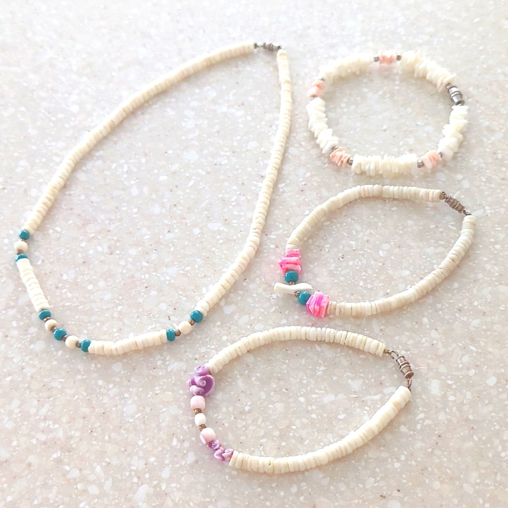 Beaded and seashell island jewelry
